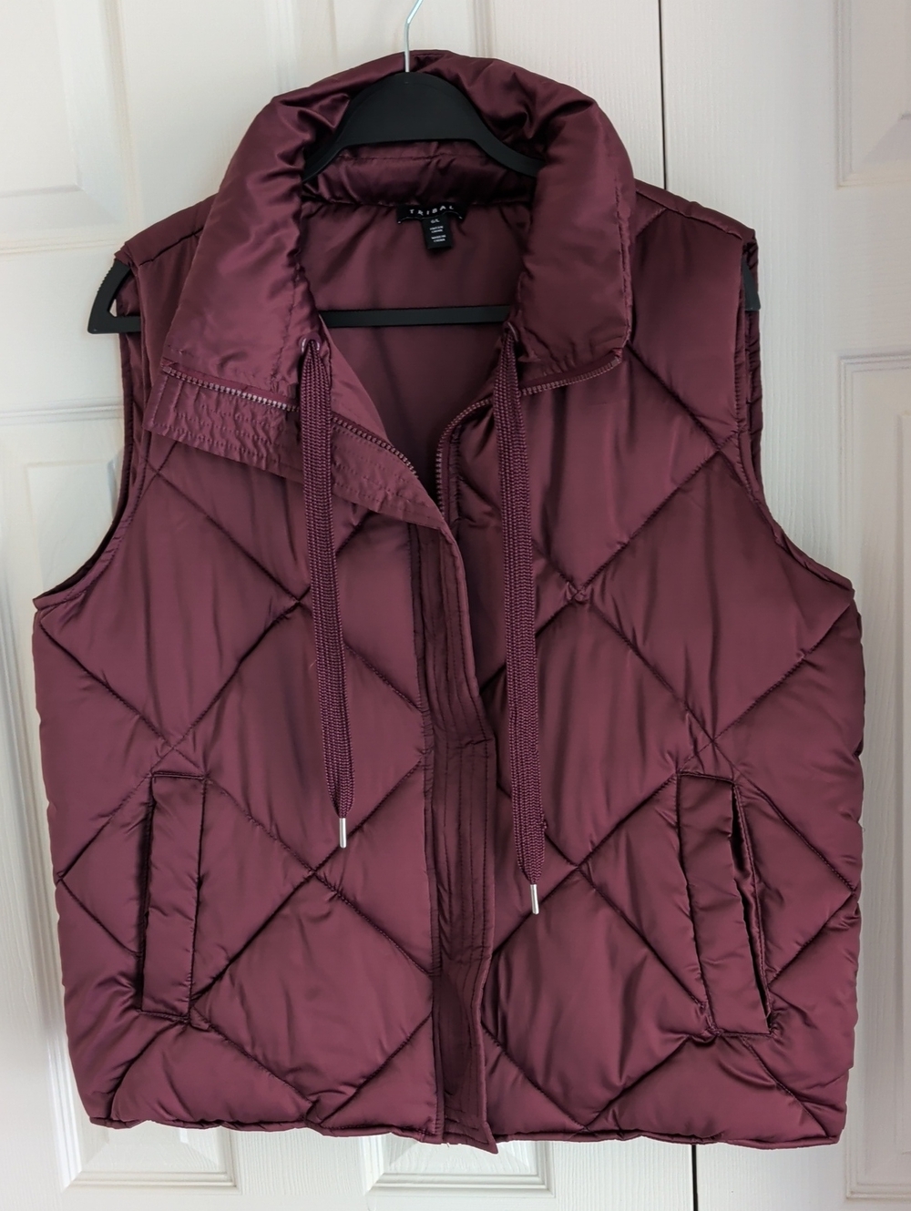 Tribal Women's Maroon Quilted Puffer Vest